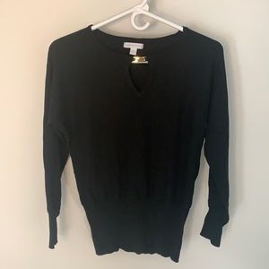 New York & Company Black Sweater Blouse Size Small